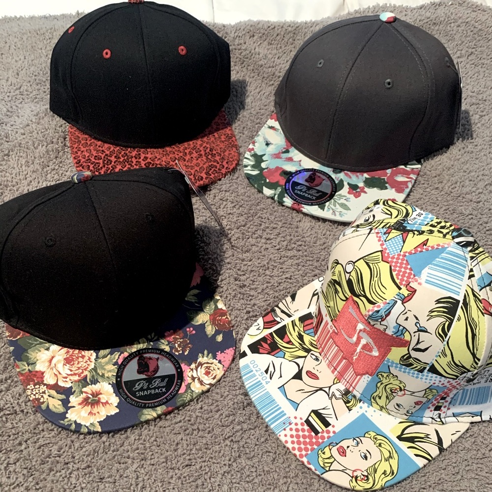 Pit Bull SnapBack Lot of (4) Caps *NWT*
